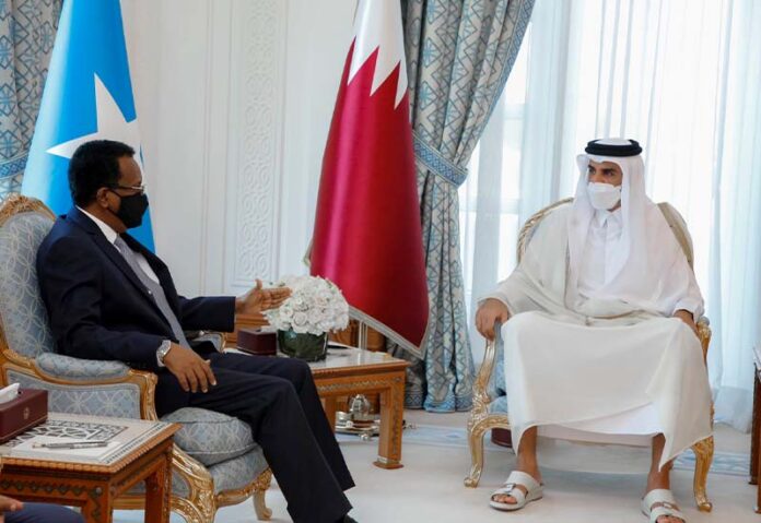 Somali president and Qatari emir